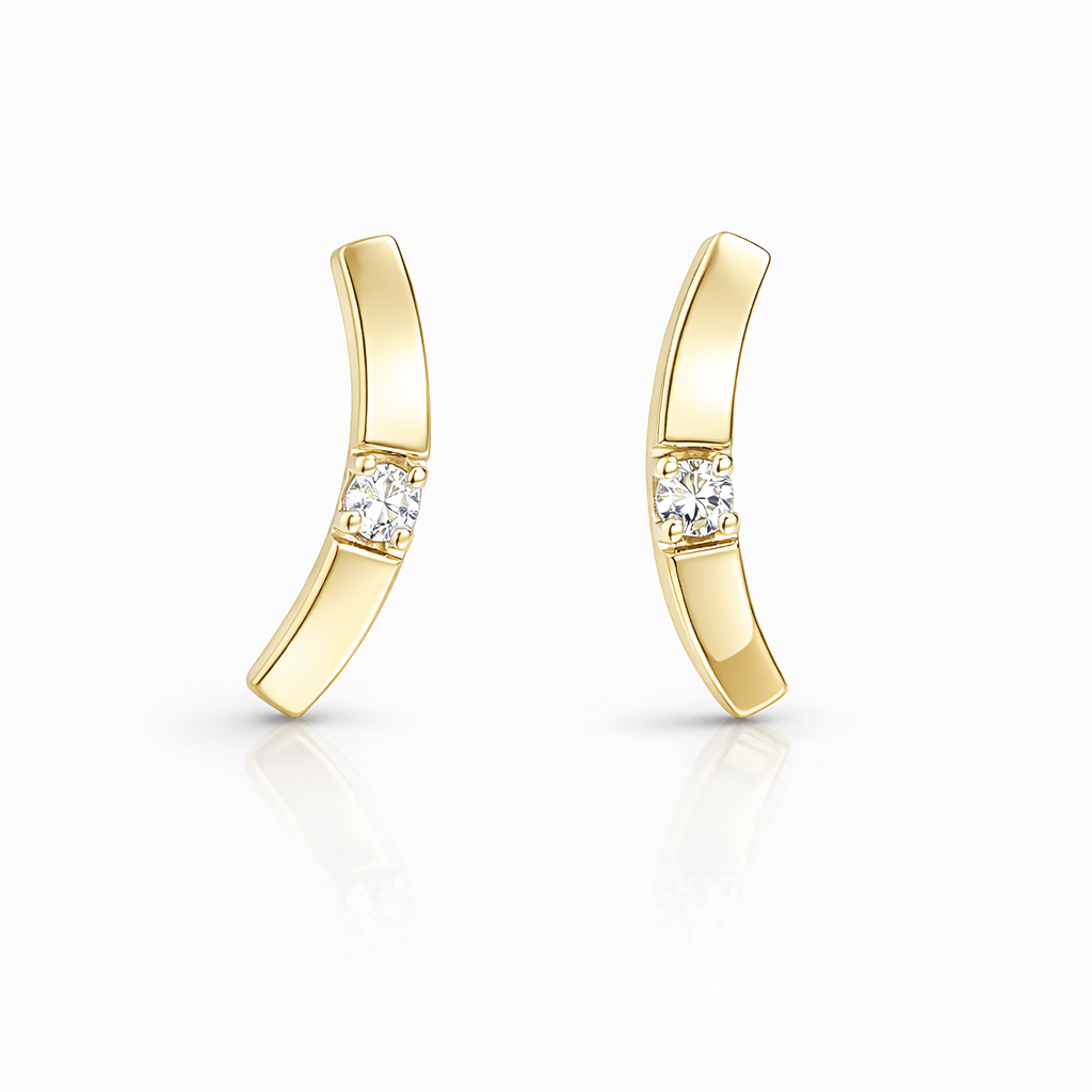 Oorsteker witgoud met zirkonia Juwelier Schouten Middenwaard