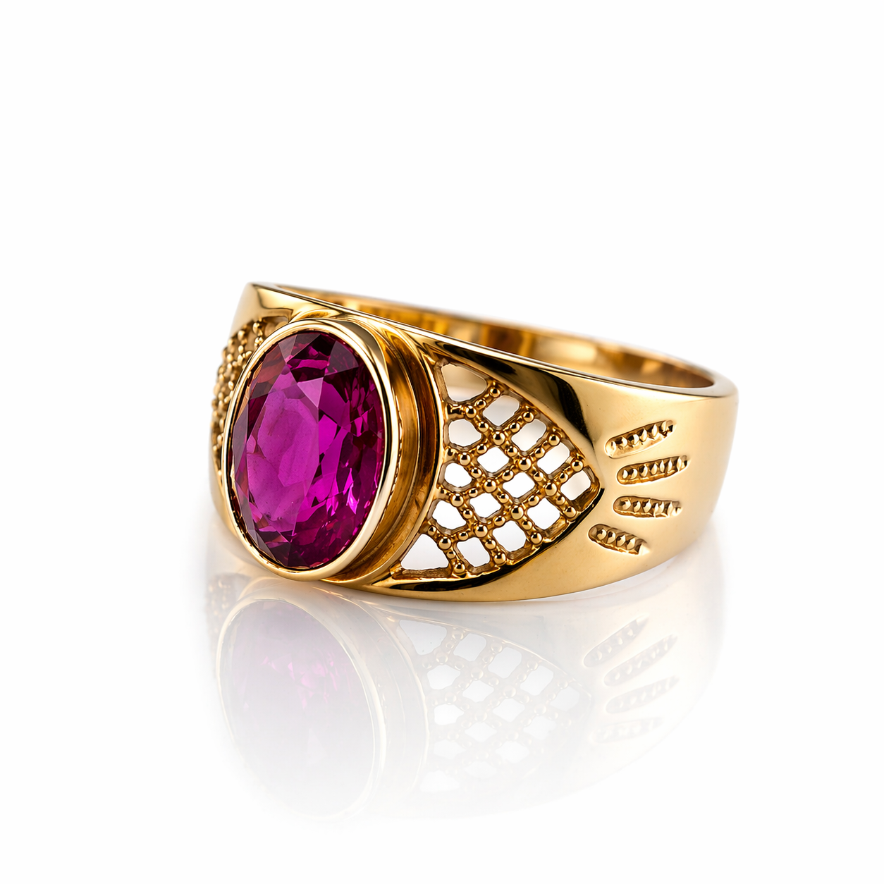 Ring rosegoud met roze steen maat 18,5 Juwelier Schouten Middenwaard