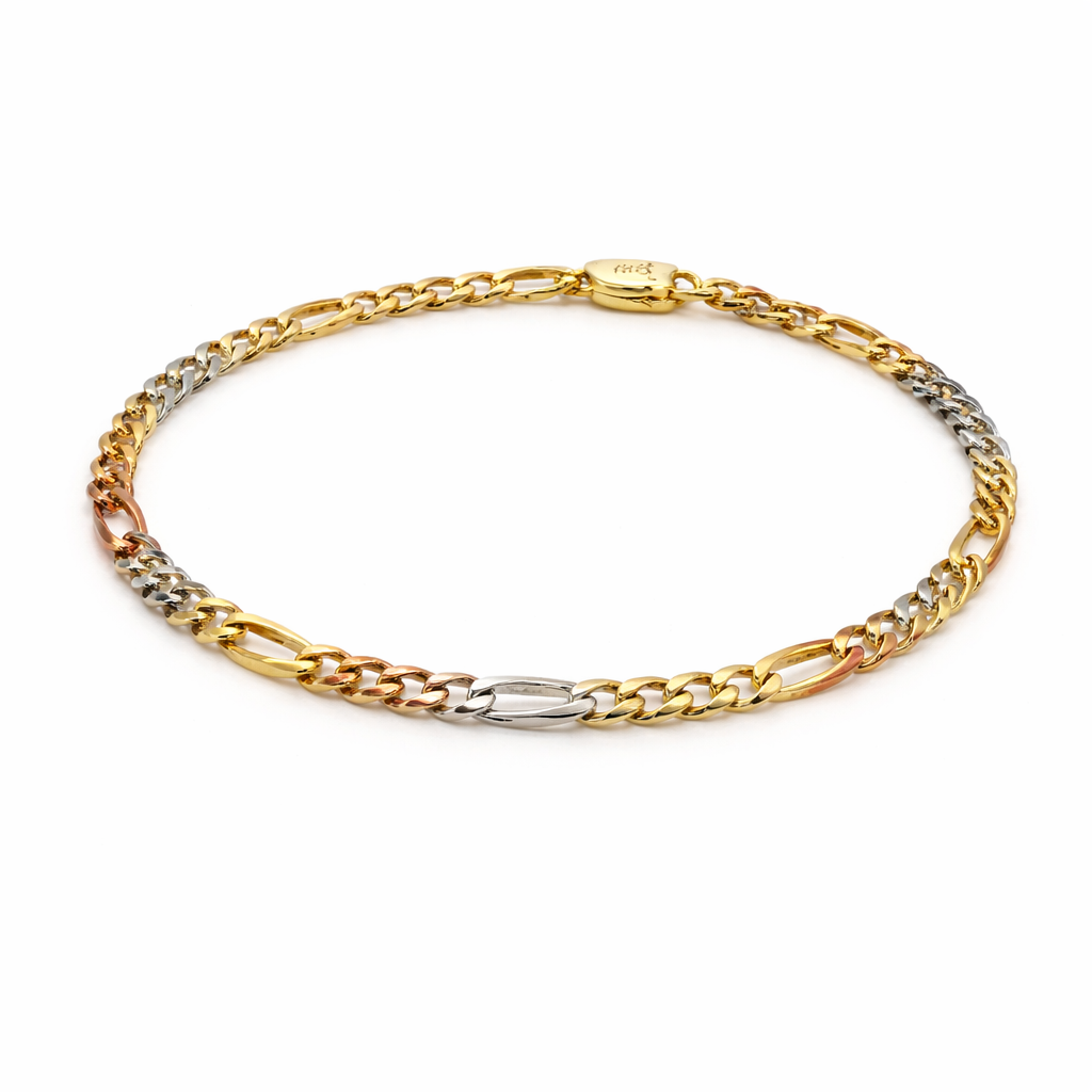 Tricolor figaro armband 19cm Juwelier Schouten Middenwaard