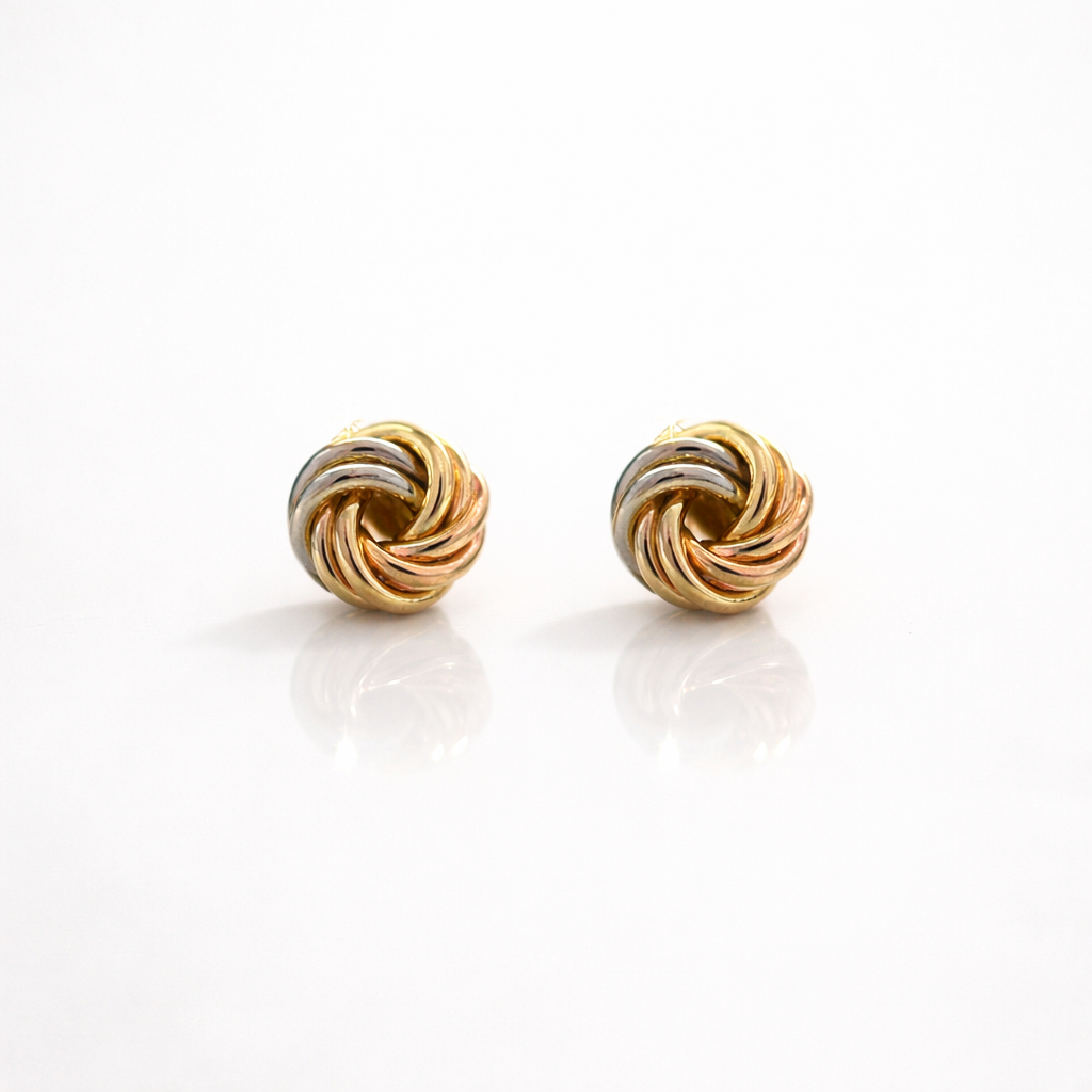 Tricolor knoop oorsteker Juwelier Schouten Middenwaard