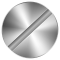 A metal circle with a screw in it