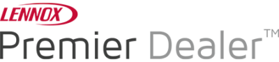 A lennox premier dealer logo on a white background