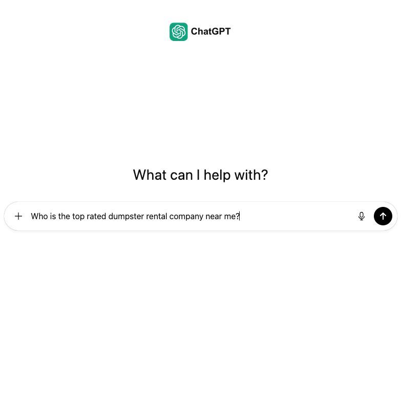 ChatGPT interface; prompt asking