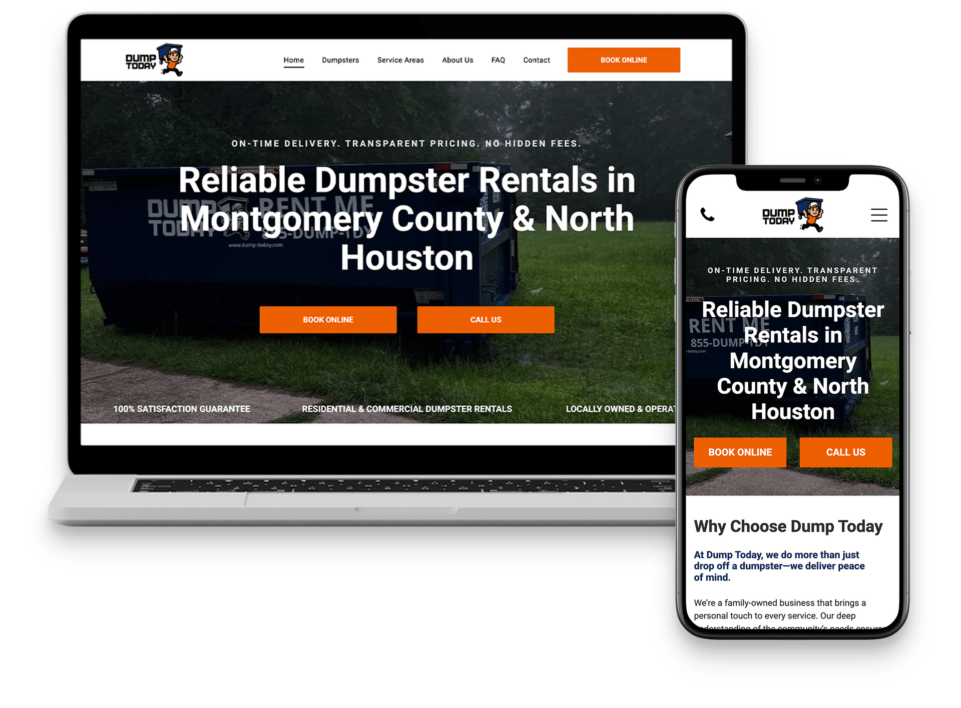 Greenwave Group dumpster rental website made by Dumpster Marketing.