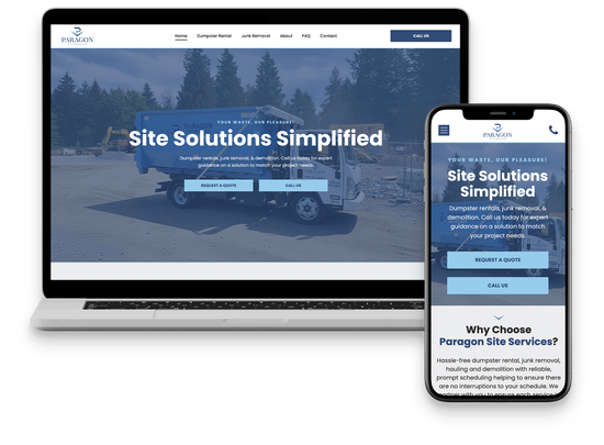 Greenwave Group dumpster rental website made by Dumpster Marketing.