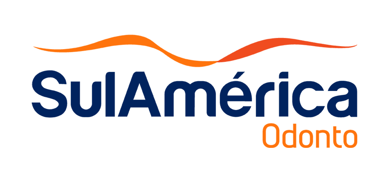Logo for SulAmérica Odonto with orange and dark blue colors.