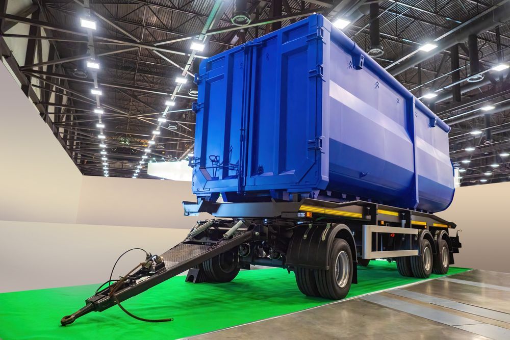 Blue Industrial Trailer on Display — GC Custom Fabrication in Brisbane, QLD