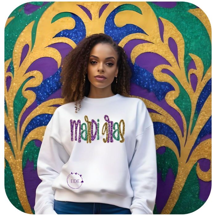 custom mardi gras sweatshirt