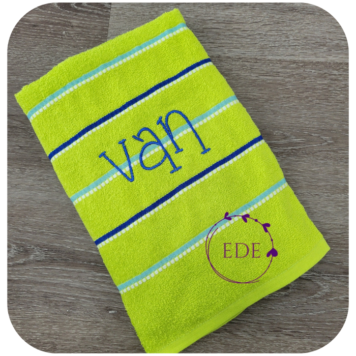 embroidered beach towel