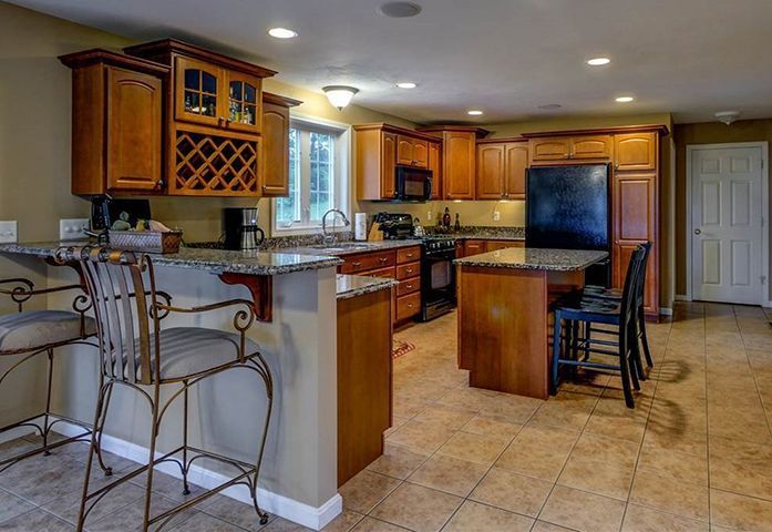 An outdated kitchen before refacing