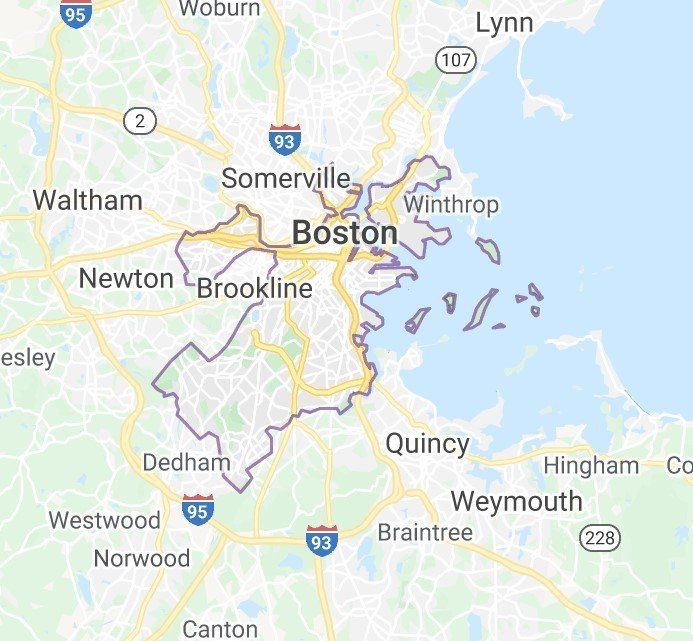 Map of Boston MA