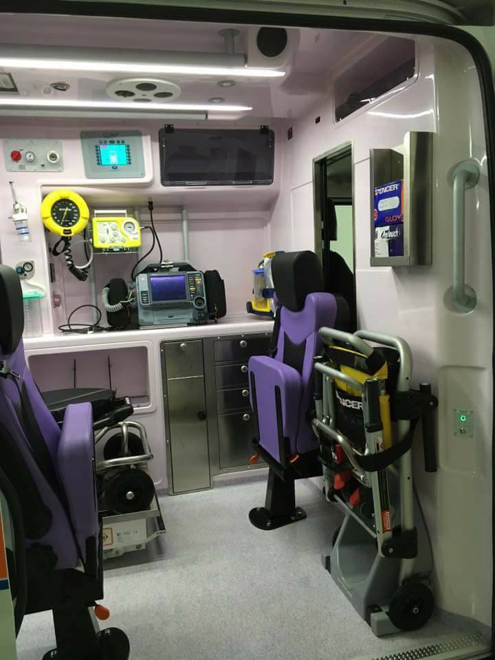 interno di un'ambulanza