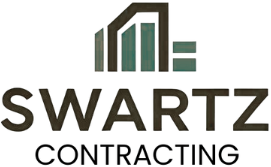 Logo for Swartz Contracting: Brown text 