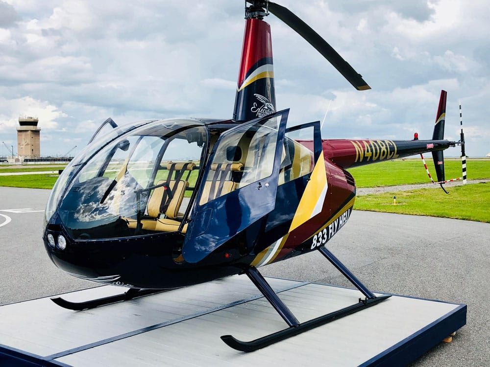 Front View of Helicopter — St. Petersburg, FL — Executive Helicopter Tours