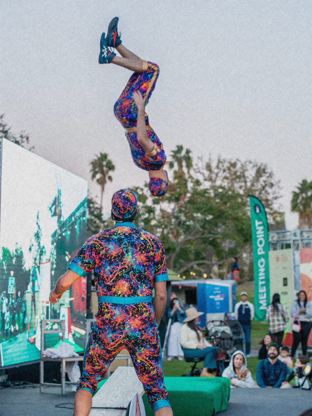 Catering to different audiences with acrobats.