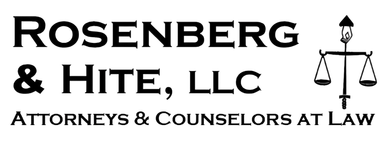 Rosenberg & Hite, LLC law firm logo with scales of justice icon and “Attorneys & Counselors at Law” text