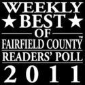 Weekly Best of Fairfield County Readers' Poll 2011 logo with bold white text on black background