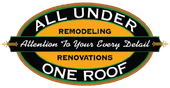 A logo for all under remodeling renovations one roof