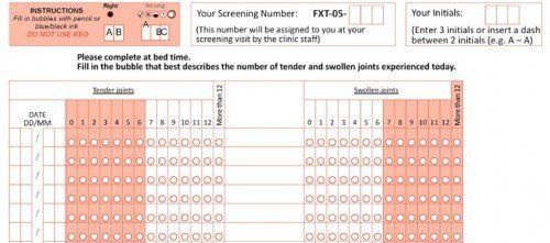 Drug trials, using OMR feedback sheets