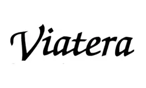Black cursive “Viatera” logo on a white background