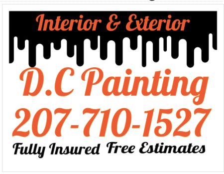 LocalSplash Painter logo with house and paint drips in blue, orange, and white