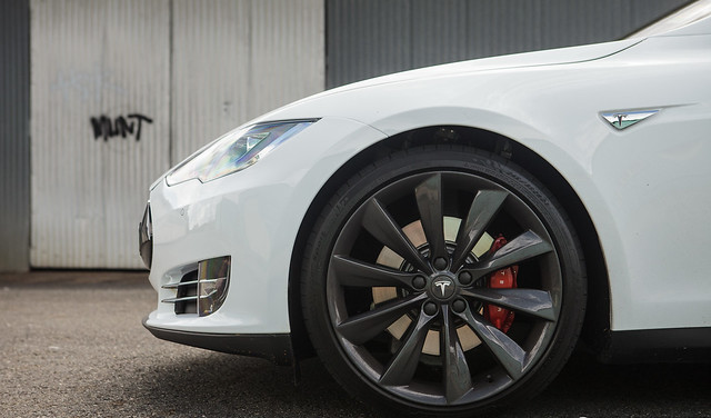 White Tesla | Crown City Tire Auto Care
