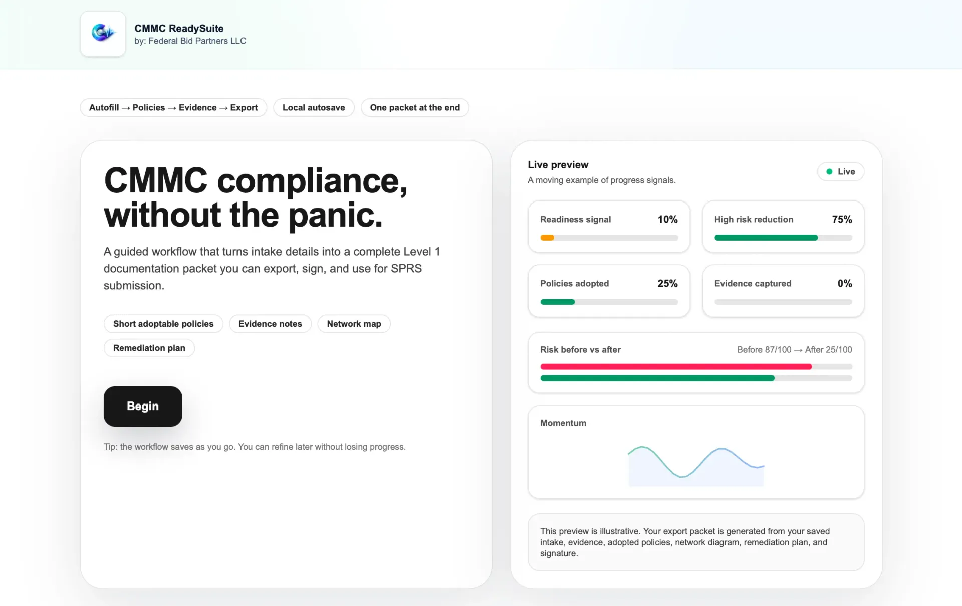 Start screen screenshot