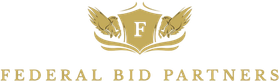 Federal Bid Partners logo with gold eagle crest – trusted leaders in federal contracting and CMMC compliance