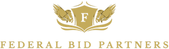 Federal Bid Partners logo with gold eagle crest – trusted leaders in federal contracting and CMMC compliance