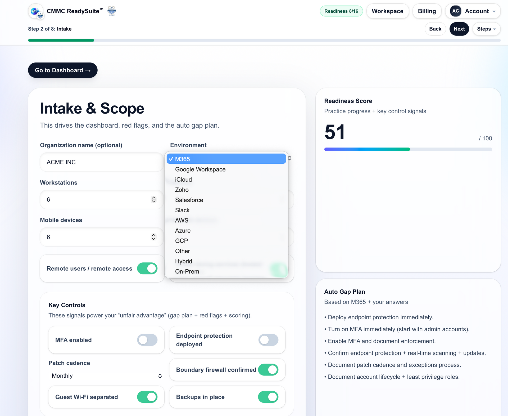 Intake and scope form for Level 1 packet alignment