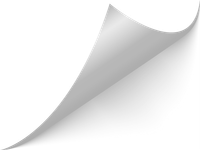 A curled corner of a white page, casting a gray shadow.
