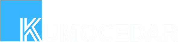 Logo with a blue square and white 