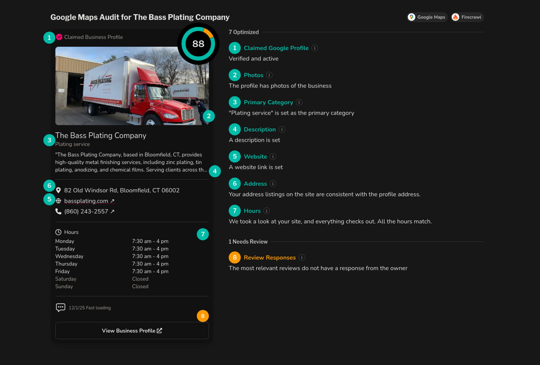SplashDash top website pages dark mode