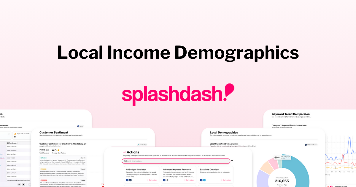 Local Income Demographics | Income Segmentation by Area
