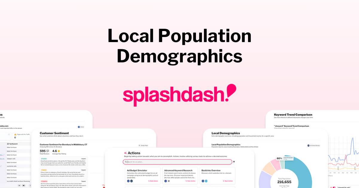 Local Population Demographics | Total Population by Region