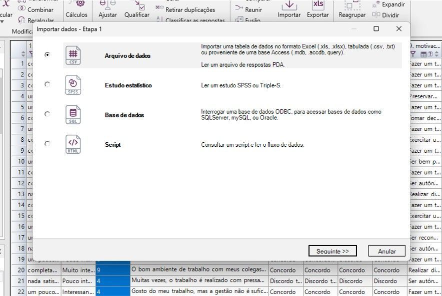 Melhor Software de Pesquisa: Tratamento e Qualificação dos Dados