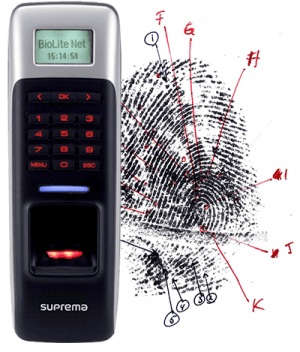 Dispositivo per controllo accessi con impronta digitale