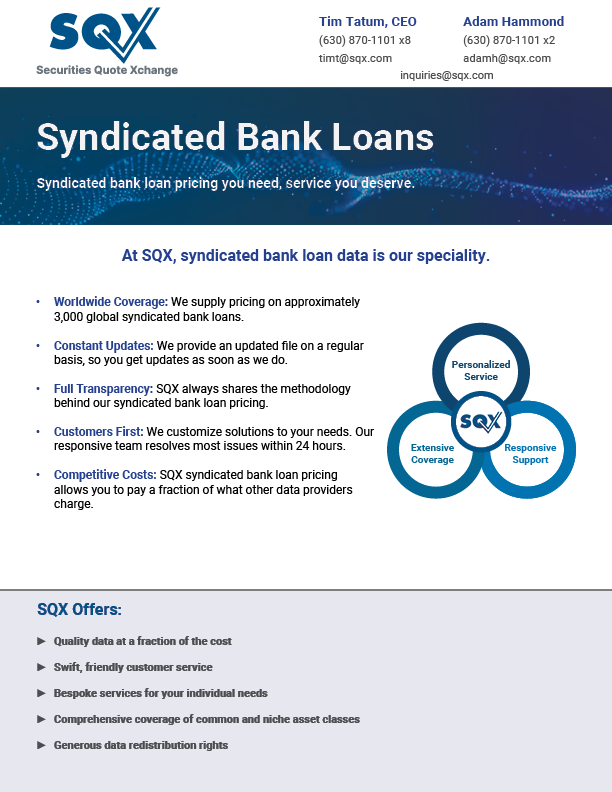 It is a flyer for syndicated bank loans.