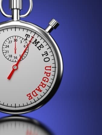 Stopwatch on blue background