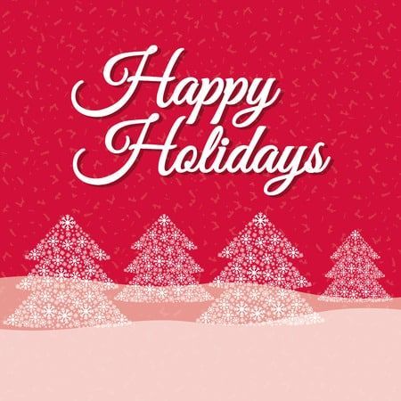 Red holiday greeting