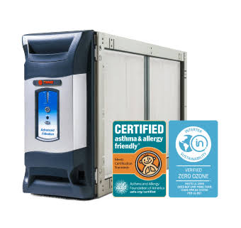 Air purifier in living room