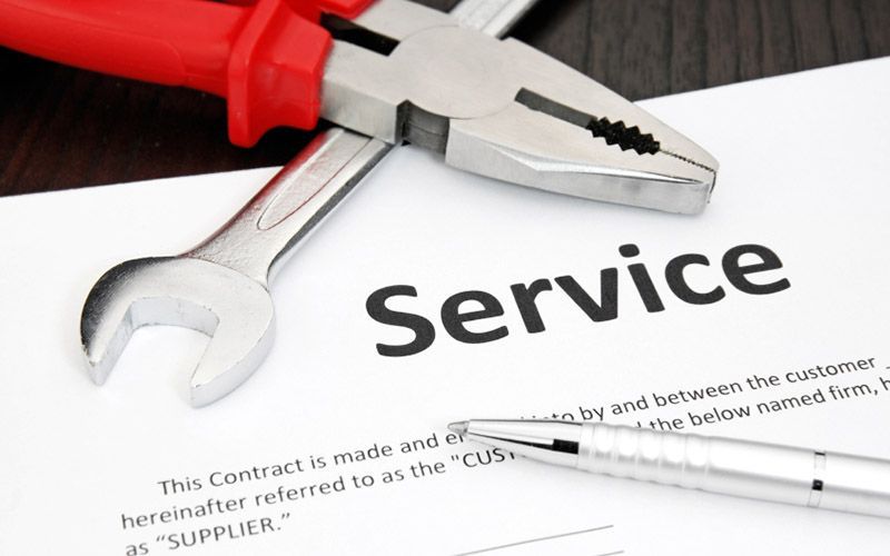 Tools on service contract, with pen