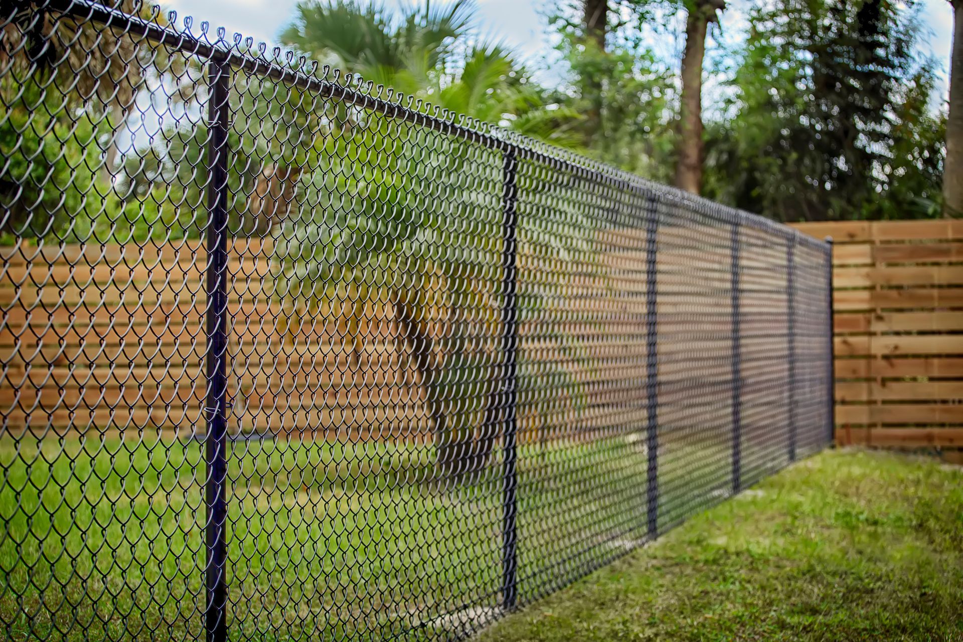 brown fence ventilated fencing farm country house