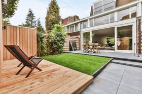 wooden deck with wooden bench