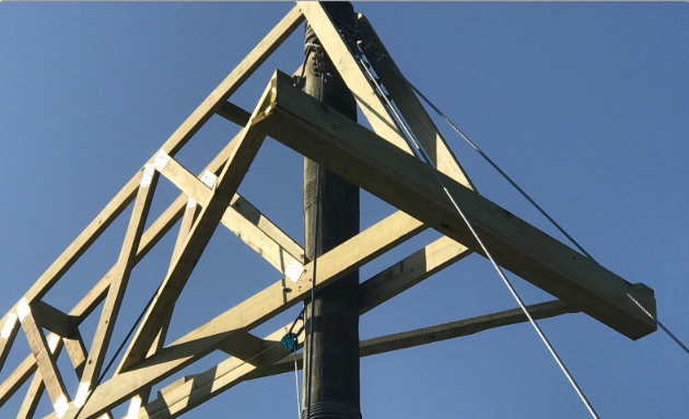 A&A Engineering - Wood truss structure and platform for zipline image 1
