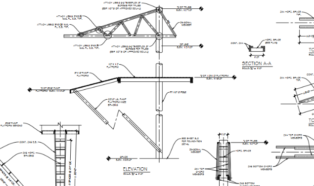 A&A Engineering - Wood truss structure and platform for zipline image 3