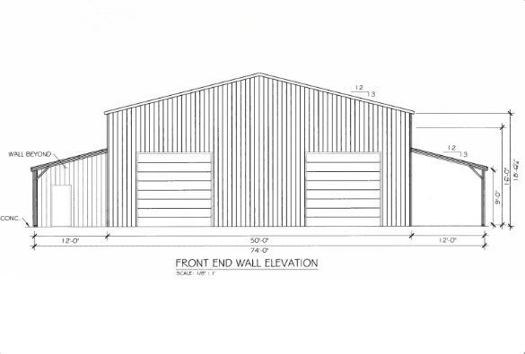 A&A Engineering - Large Building with 2 Lean-Tos - one partially enclosed and one fully open image 4