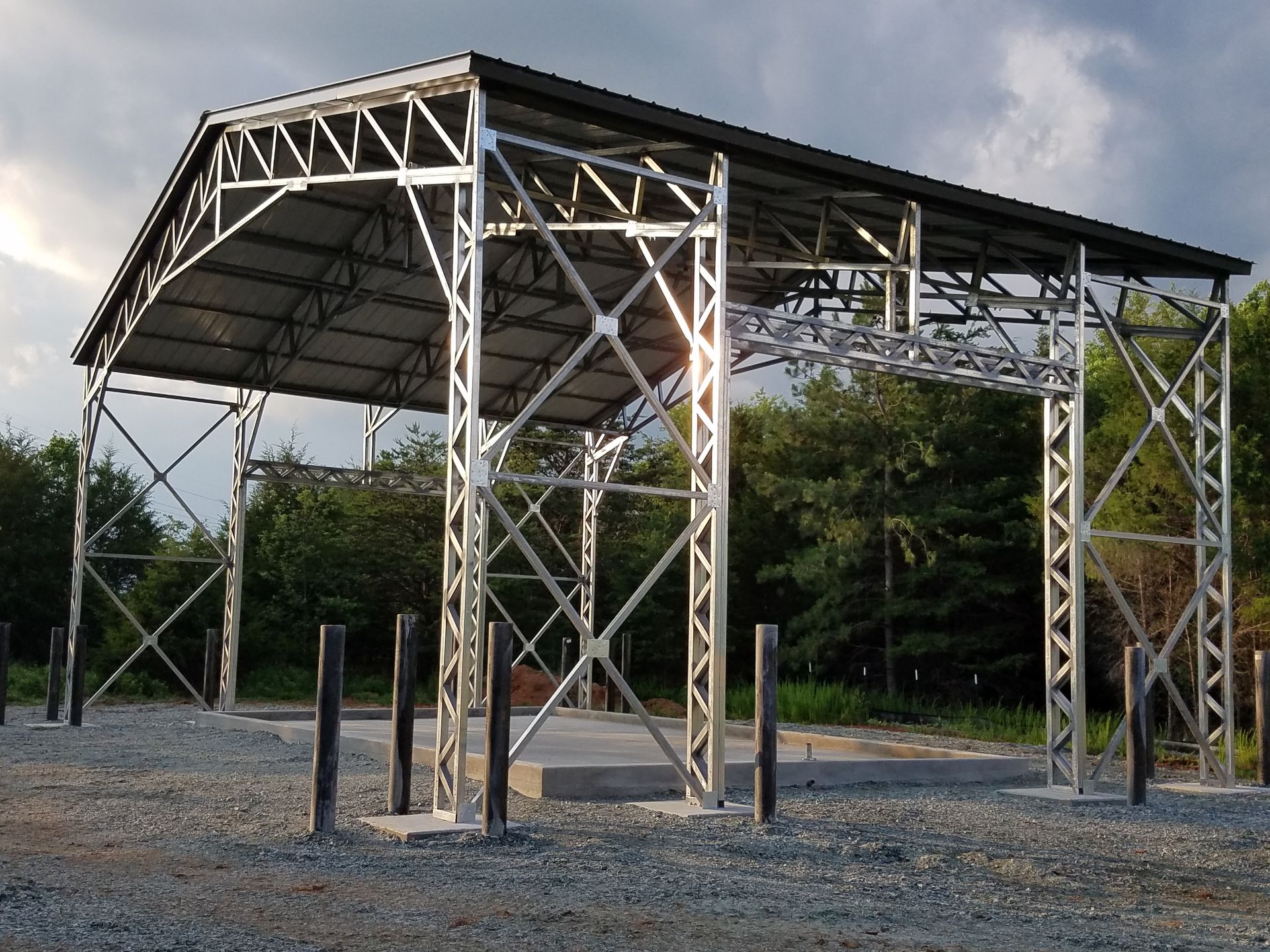 A&A Engineering - Large Building fully open structure installed with concrete piers image 1