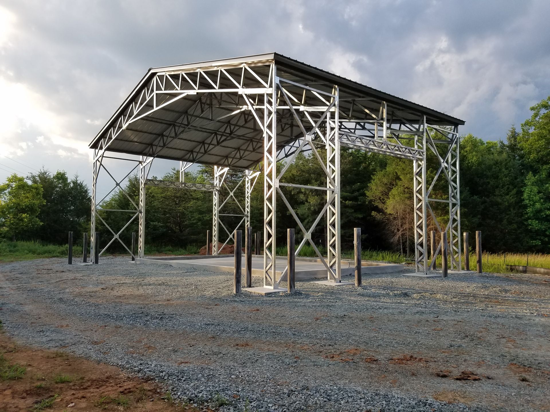 A&A Engineering - Large Building fully open structure installed with concrete piers image 2