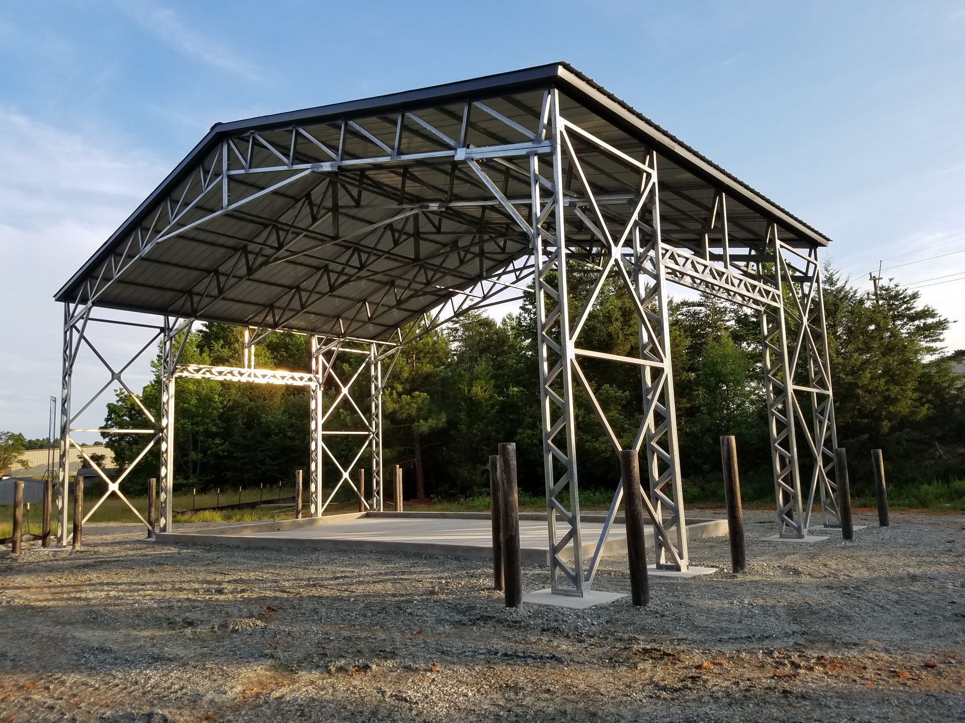 A&A Engineering - Large Building fully open structure installed with concrete piers image 3